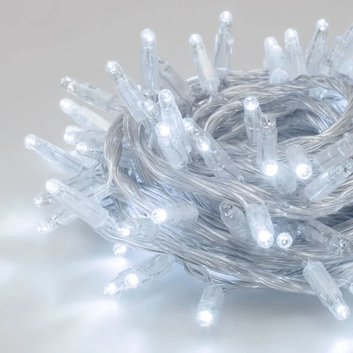 Guirnalda LED Cable Transparente 8 Funciones 3.6W 50LEDs IP44 (5 Metros)