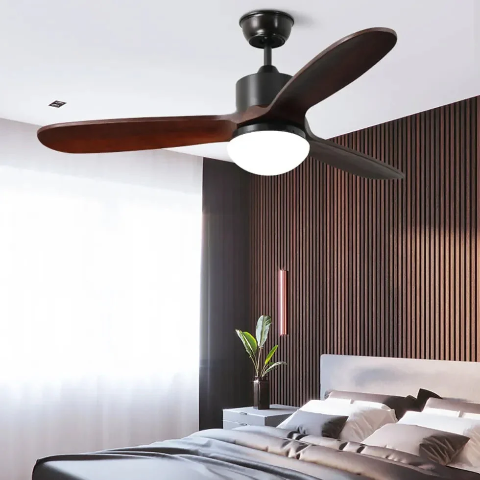 Lámparas de techo madera estilo nórdico con ventilador