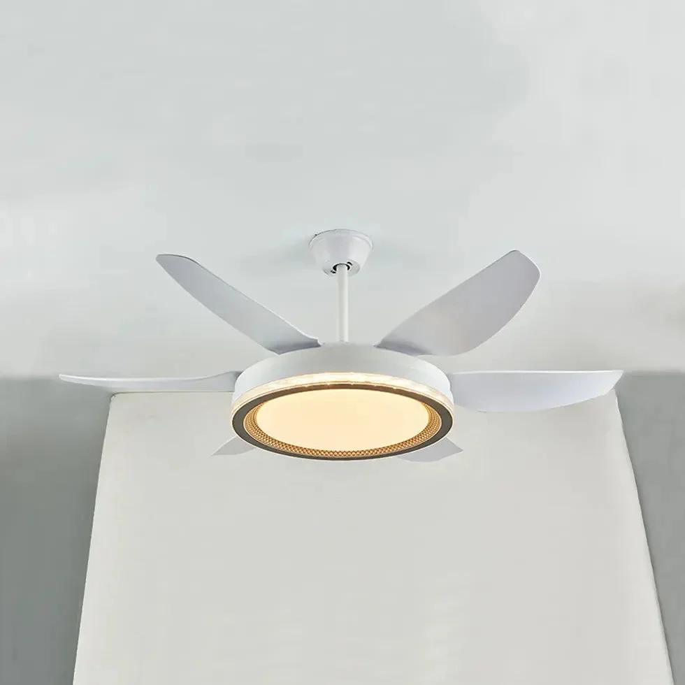 Ventiladores de techo con mando a distancia y luz estilo nórdico para dormitorio