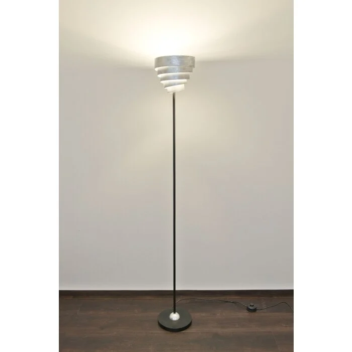 Holländer BANDEROLE Lámpara de Pie Marrón, Negro, Plata, 1 luz