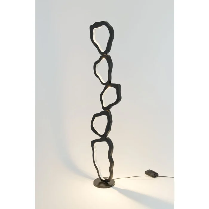 Holländer INFERNALE Lámpara de Pie LED Marrón, Negro, Plata, 5 luces