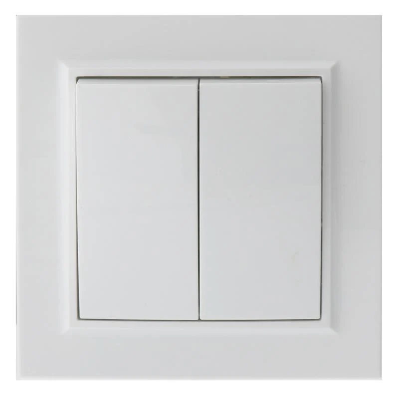 Interruptor Empotrable Doble Blanco Marco Incluido IP20 Serie wLine