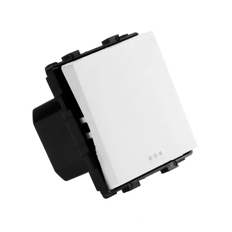 Interruptor Empotrable Simple Blanco de Cruzamiento Serie Modern
