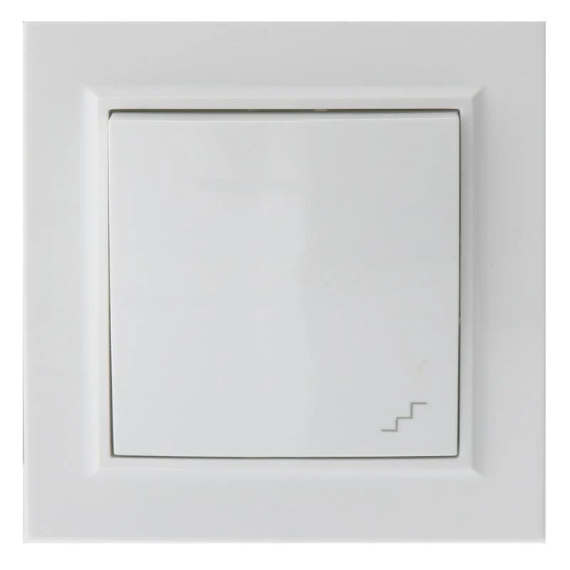 Interruptor Empotrable Simple Conmutado Blanco Marco Incluido IP20 Serie wLine