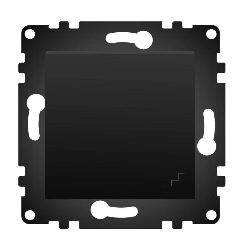 Interruptor Empotrable Simple Conmutado Negro IP20 Serie wLux