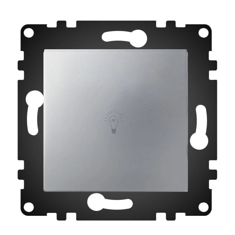 Interruptor Empotrable Simple Pulsador Gris Alumbrado IP20 Serie wLux