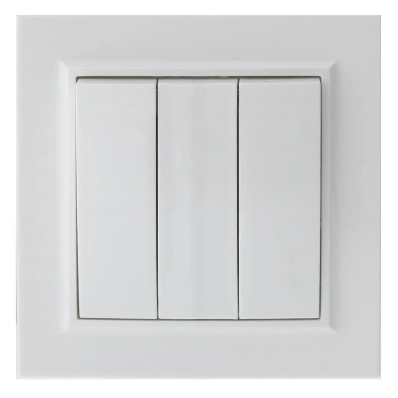 Interruptor Empotrable Triple Blanco Marco Incluido IP20 Serie wLine