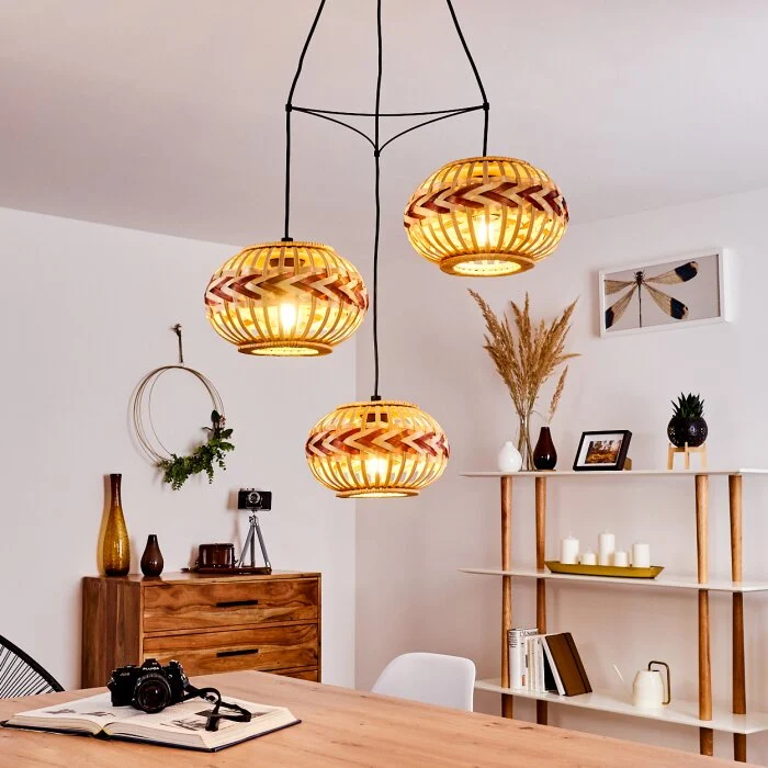 Jaurama Lámpara Colgante Negro, 3 luces