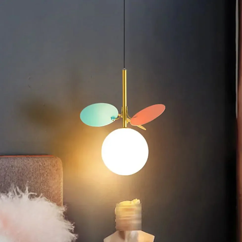Lamparas suspendidas mesilla noche diseño nórdico macaron creativo