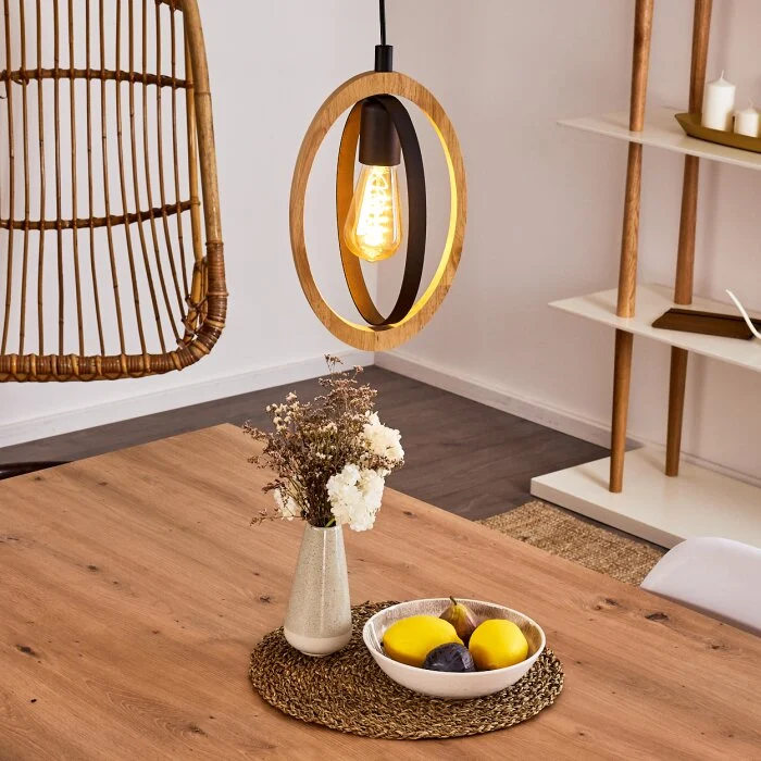 Kintore Lámpara Colgante Negro, 1 luz