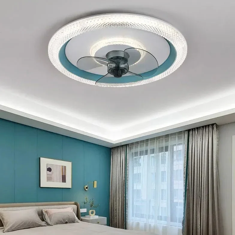 Ventilador de techo con lámpara LED moderno y ajustable