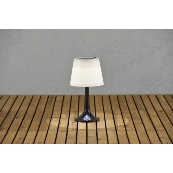 Konstsmide Assisi Lámpara solar LED Negro