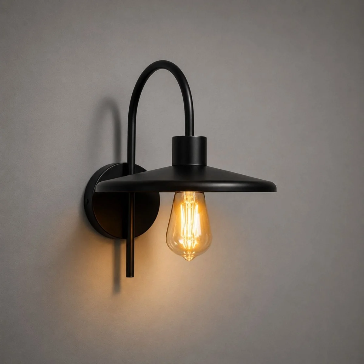 Aplique de pared de diseño "Hook" - E27