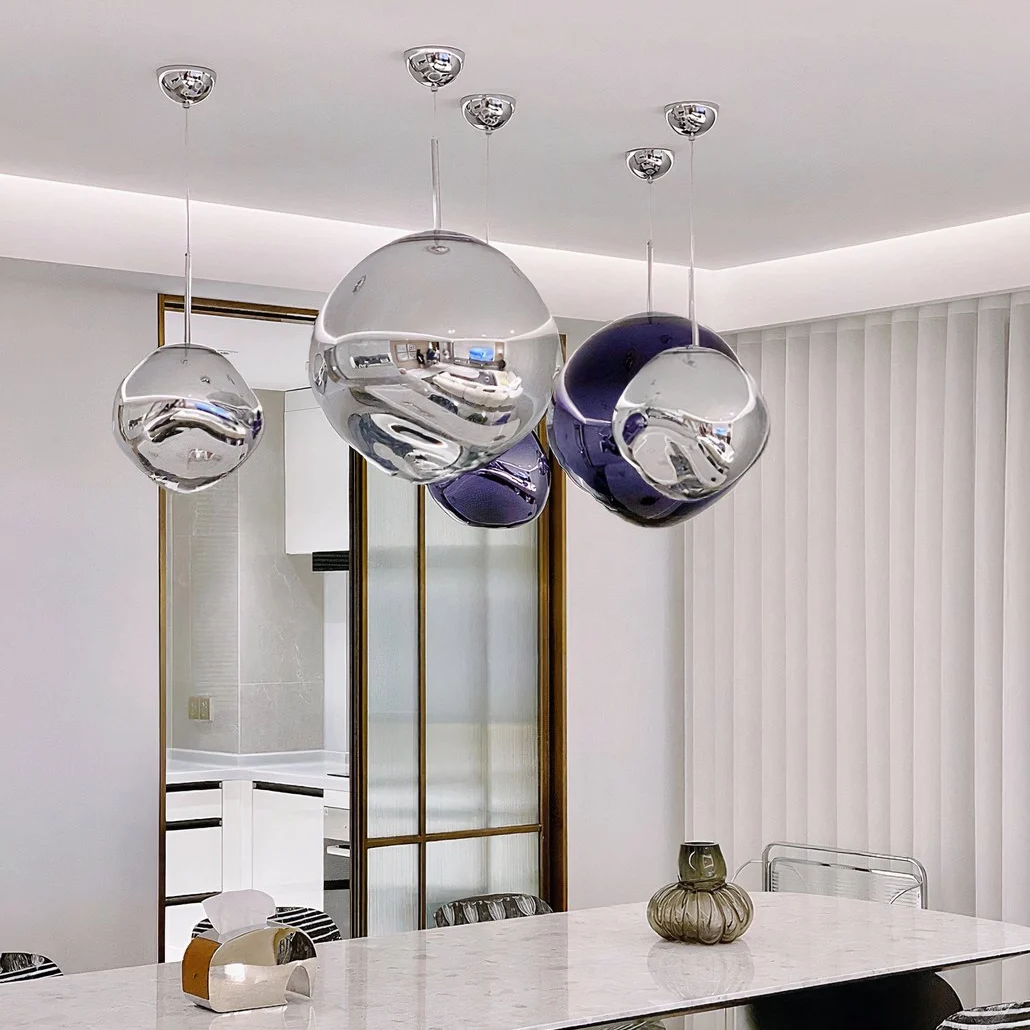 Lámpara Bola Colgante Moderna LED con Diseño Lava para Comedor