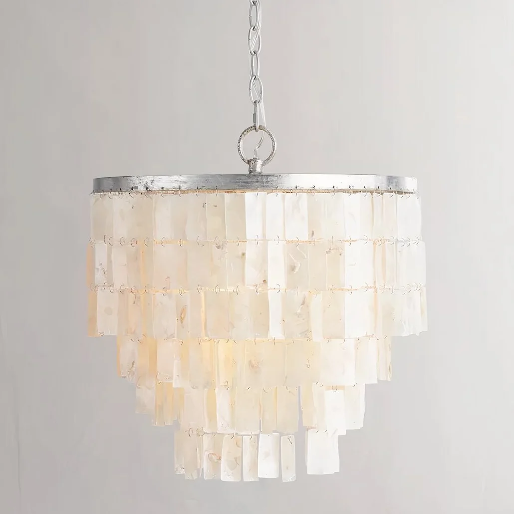 Lámpara Colgante Nácar Vintage en Diseño Cluster para Salón
