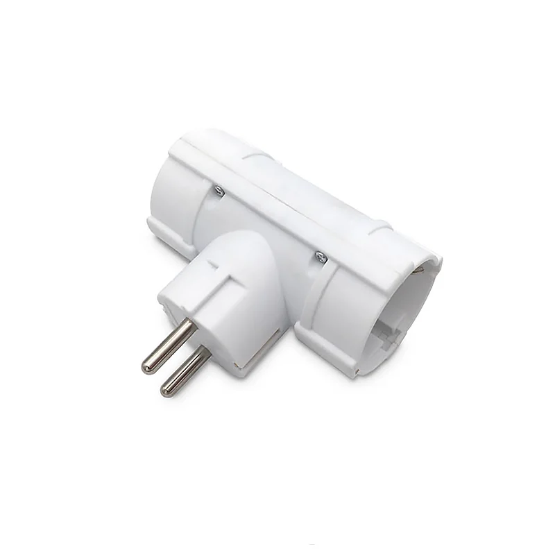 Ladrón 2 Enchufes Sucko Blanco + Protección Infantil