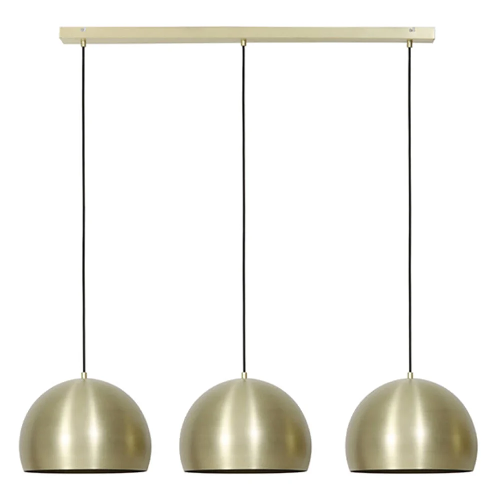 Lámpara colgante clásica dorada con tres puntos de luz Light and Living Jaicey