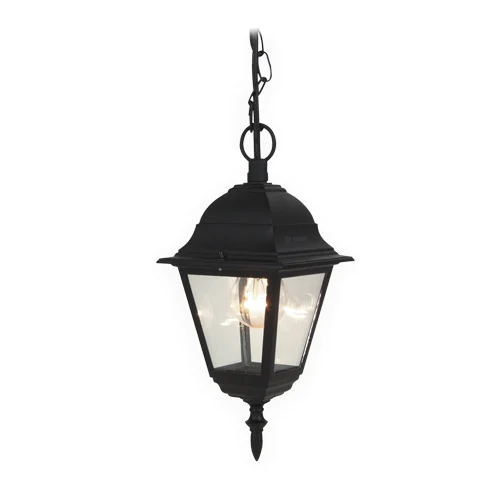 Lámpara Colgante Farol Negra 4 Lados para Jardín IP44 (1XE27)