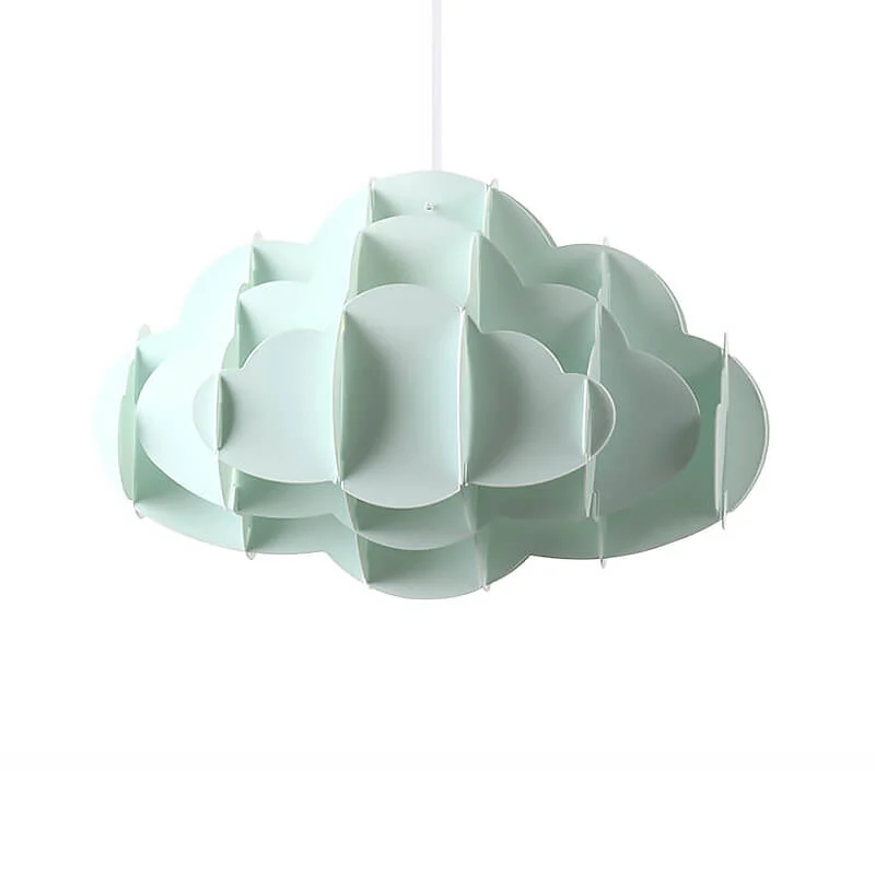 Lámpara Colgante Infantil Nube Verde (1XE27)