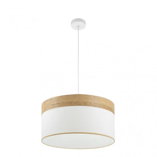 Lámpara Colgante Madera/Blanco (2XE27)