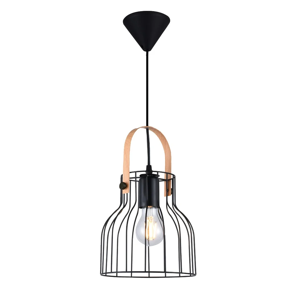 Lámpara Colgante Metal Negra (1XE27)