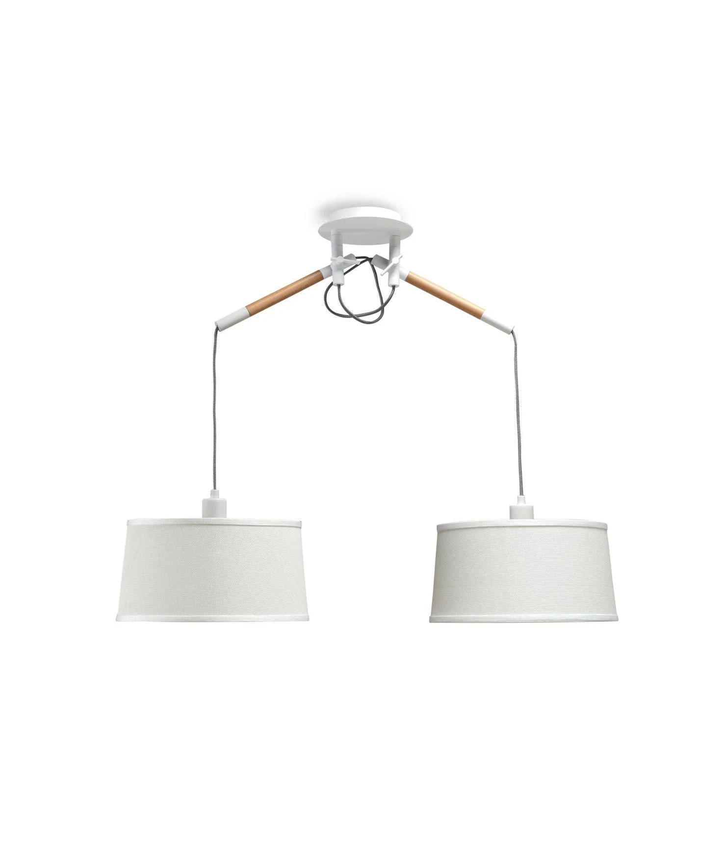 Lámpara blanca 2 brazos NORDICA