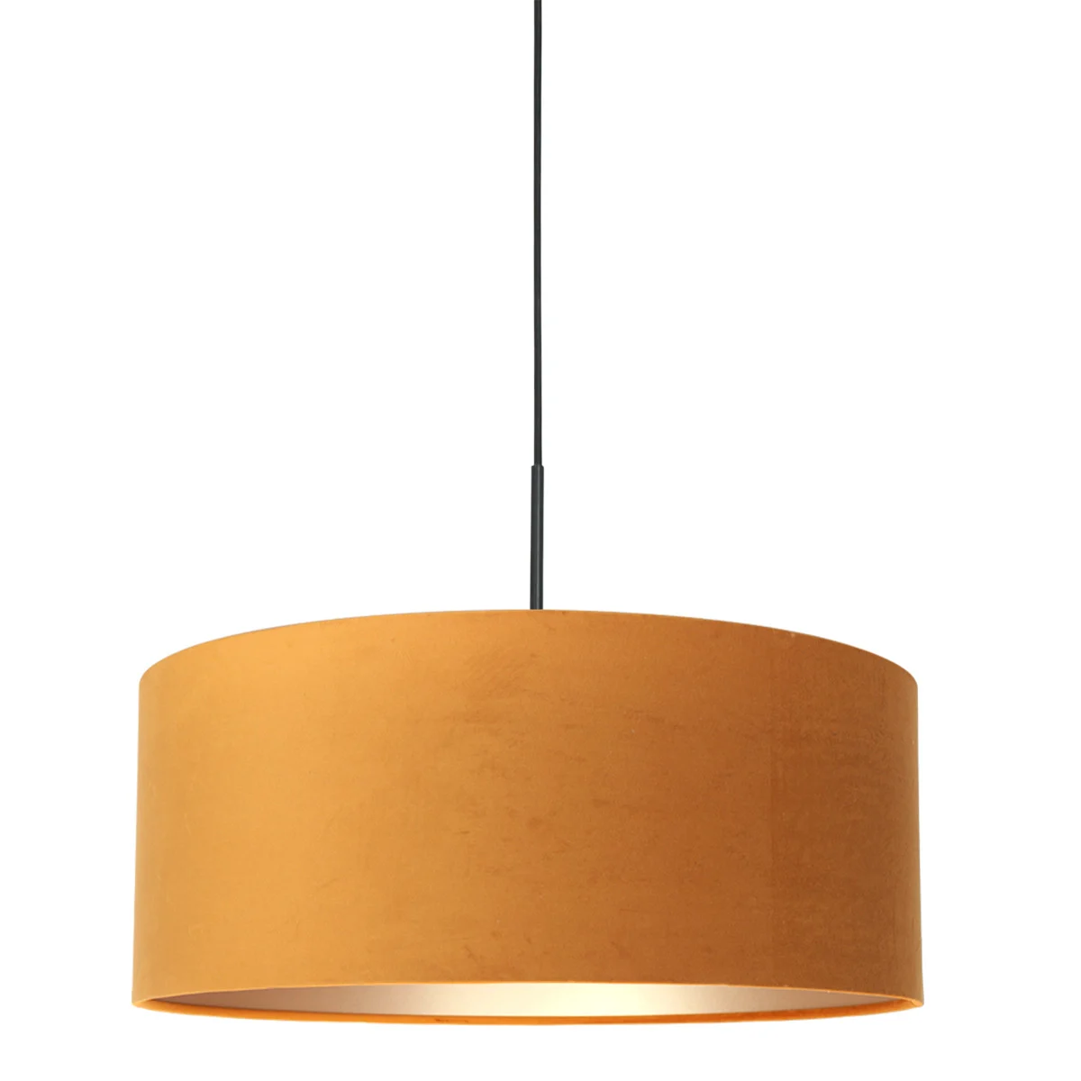 Lámpara colgante pantalla terciopelo Steinhauer Sparkled light dorado y negro