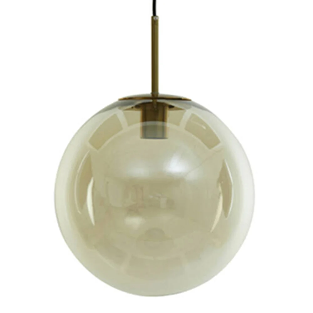 Lámpara colgante retro dorada esférica Light and Living Medina