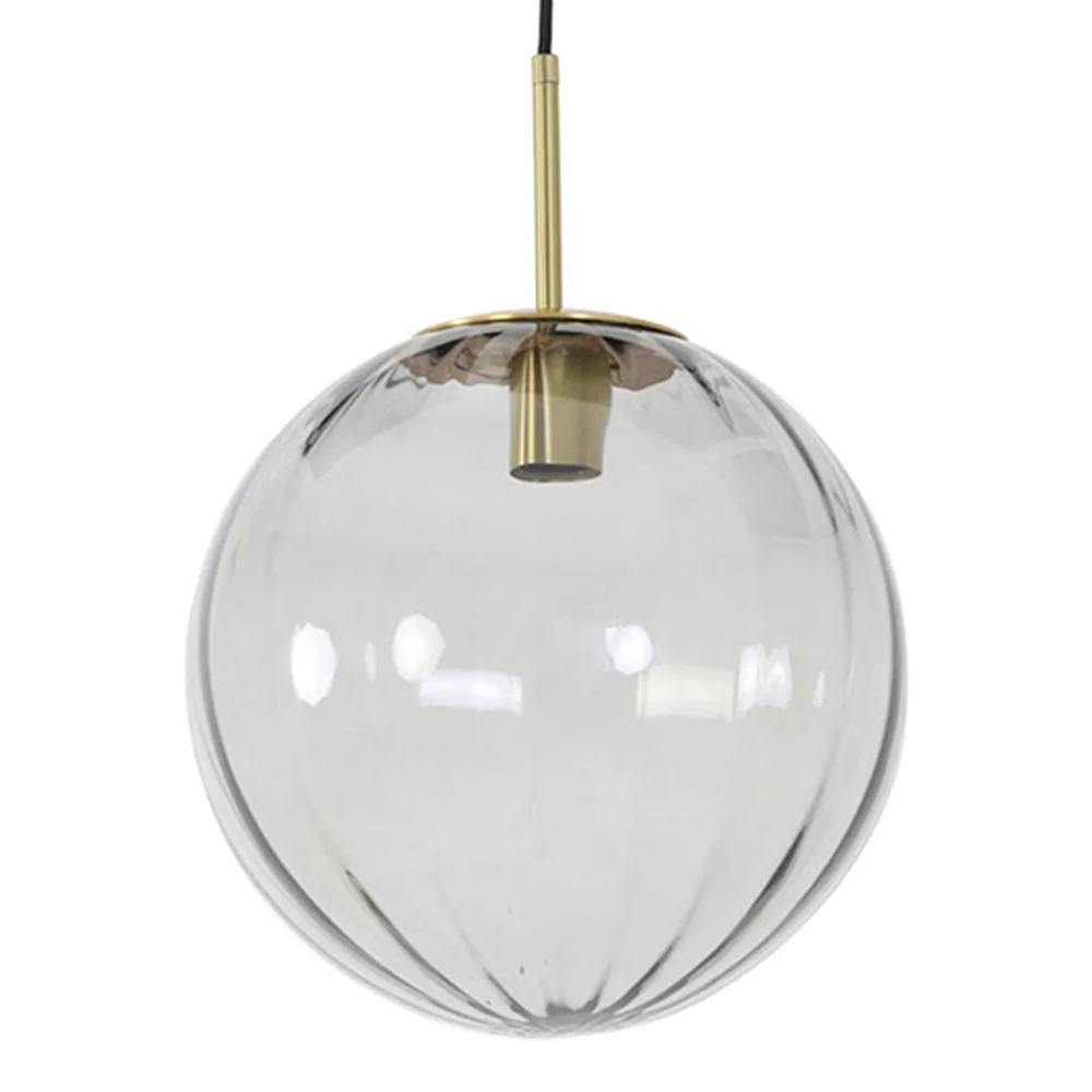 Lámpara colgante retro gris de vidrio ahumado Light and Living Magdala