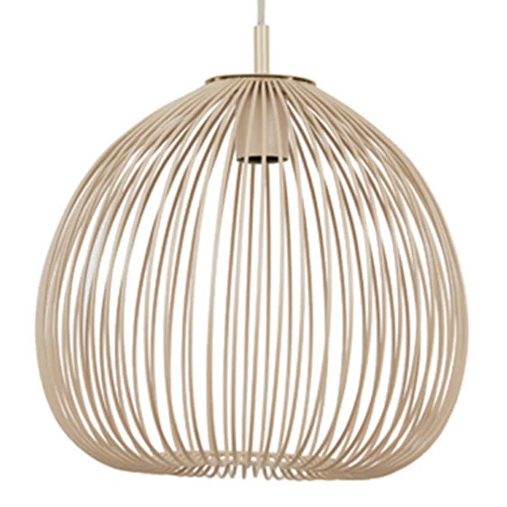 Lámpara colgante rústica beige en forma de esfera Light and Living Rilana