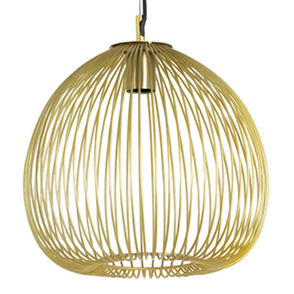 Lámpara colgante rústica de metal dorado Light and Living Rilana