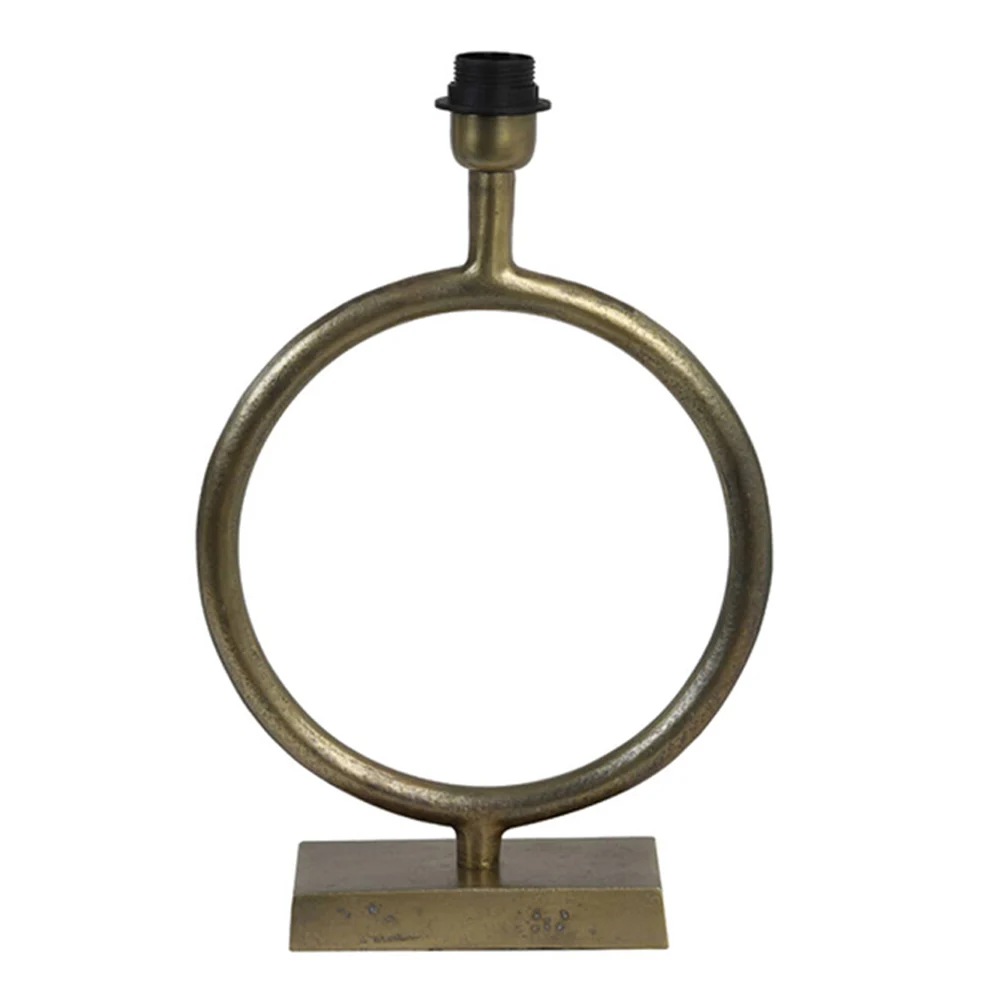 Lámpara de mesa clásica de latón con anillo Light and Living Livu