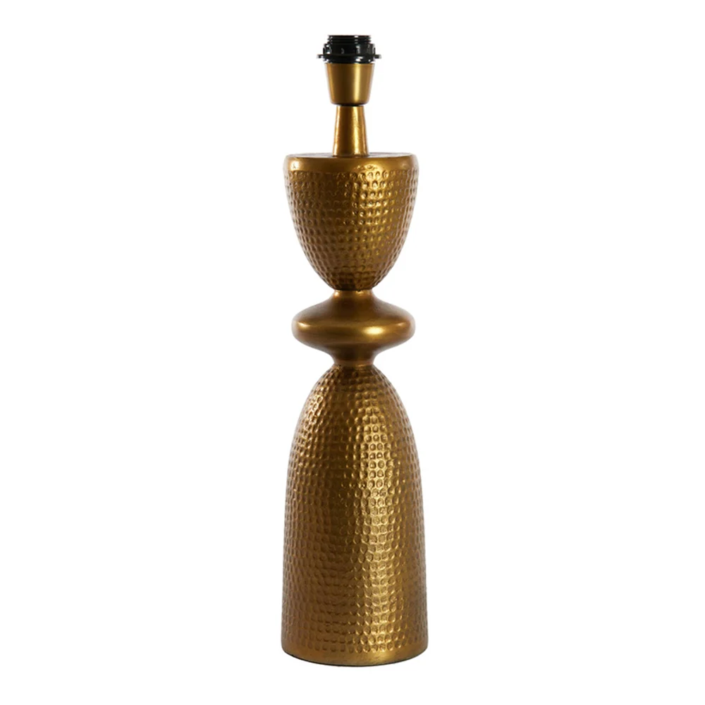 Lámpara de mesa clásica dorada con patrón de bola de golf Light and Living Smith