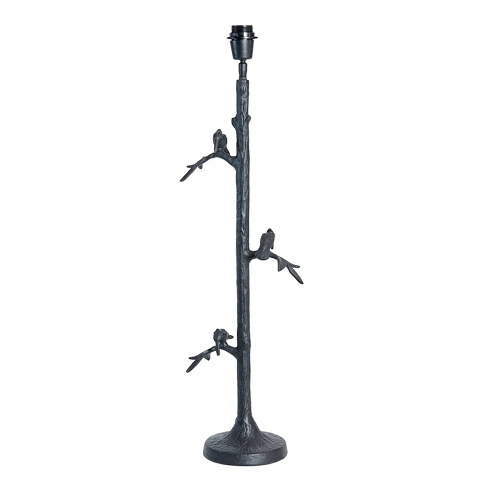 Lámpara de mesa clásica negra con aves Light and Living Branch