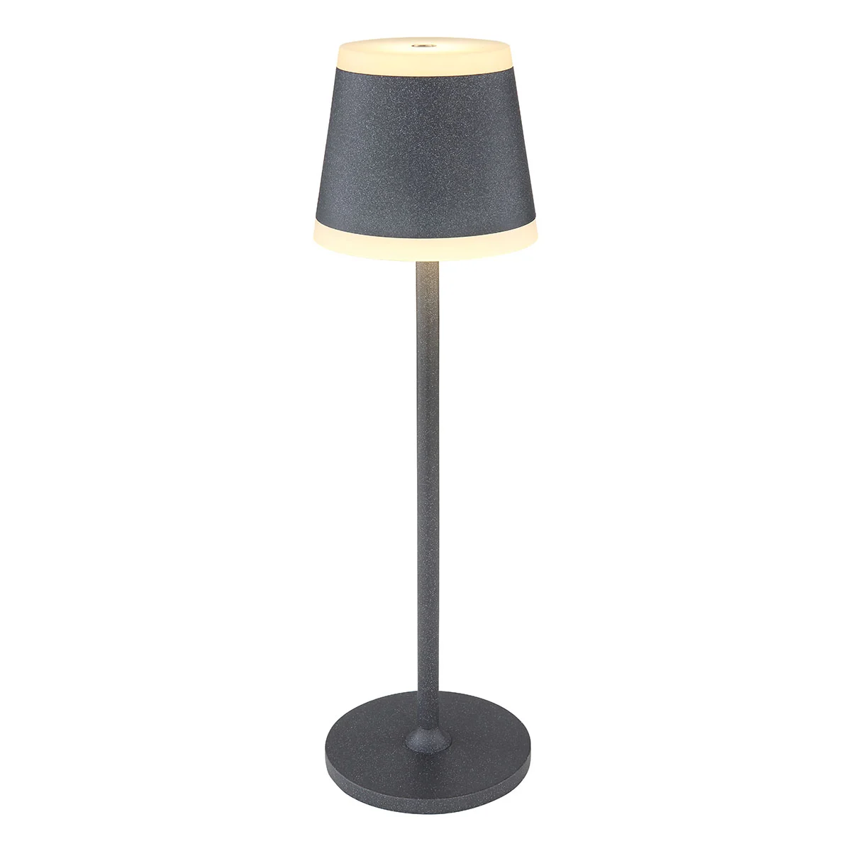 Lámpara de mesa clásica redonda gris Globo Ridley