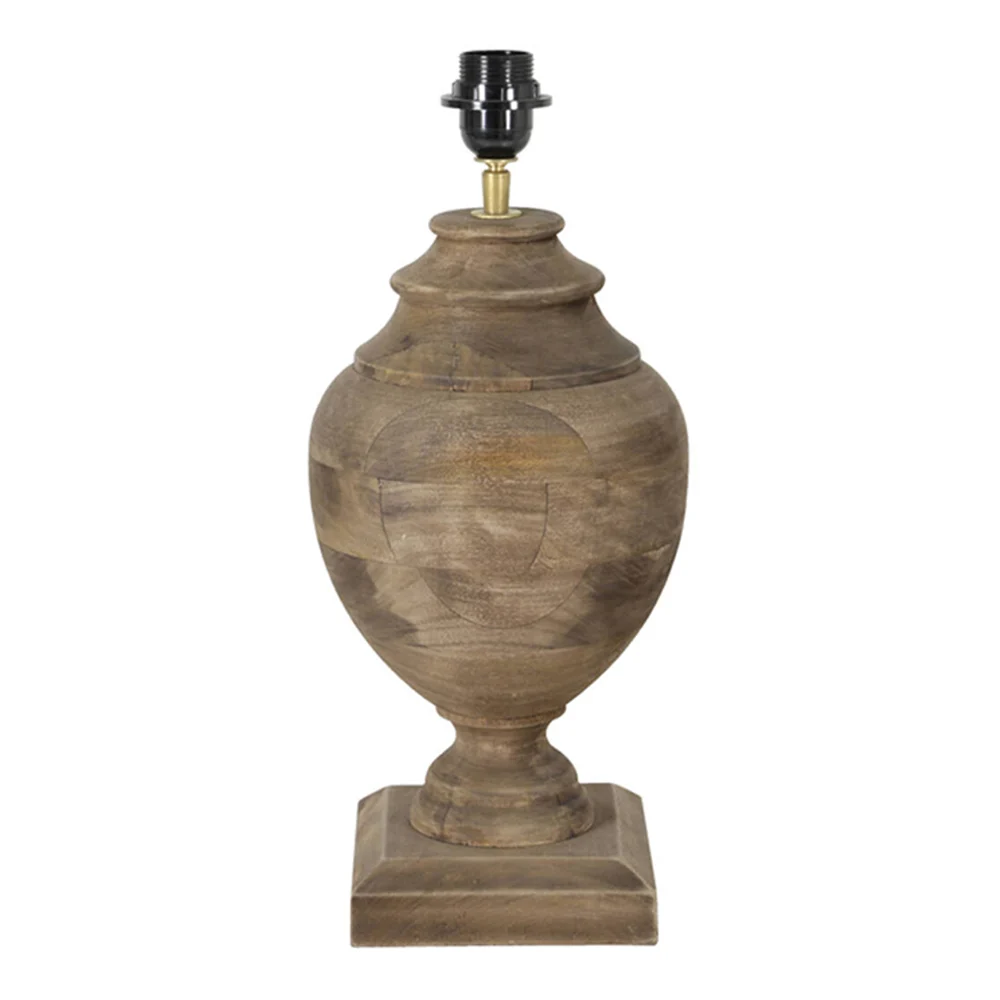 Lámpara de mesa de madera clásica beige Light and Living Milazzo