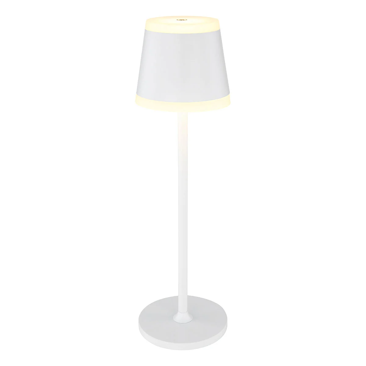 Lámpara de mesa redonda blanca clásica Globo Ridley