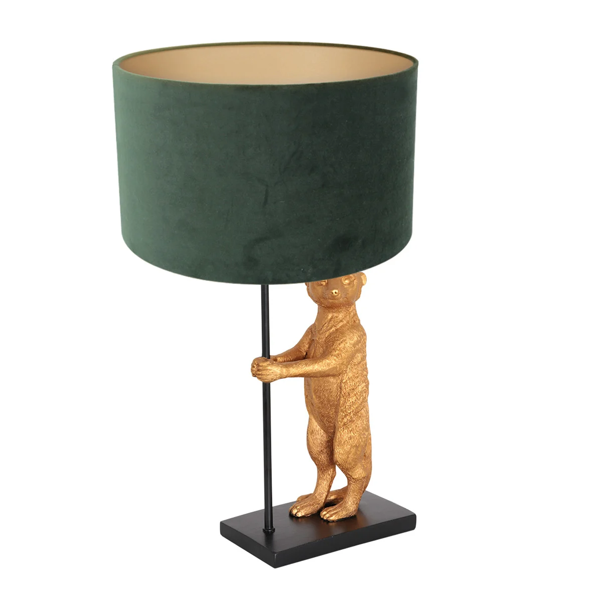 Lámpara de mesa suricato verde Anne Light & Home Animeux