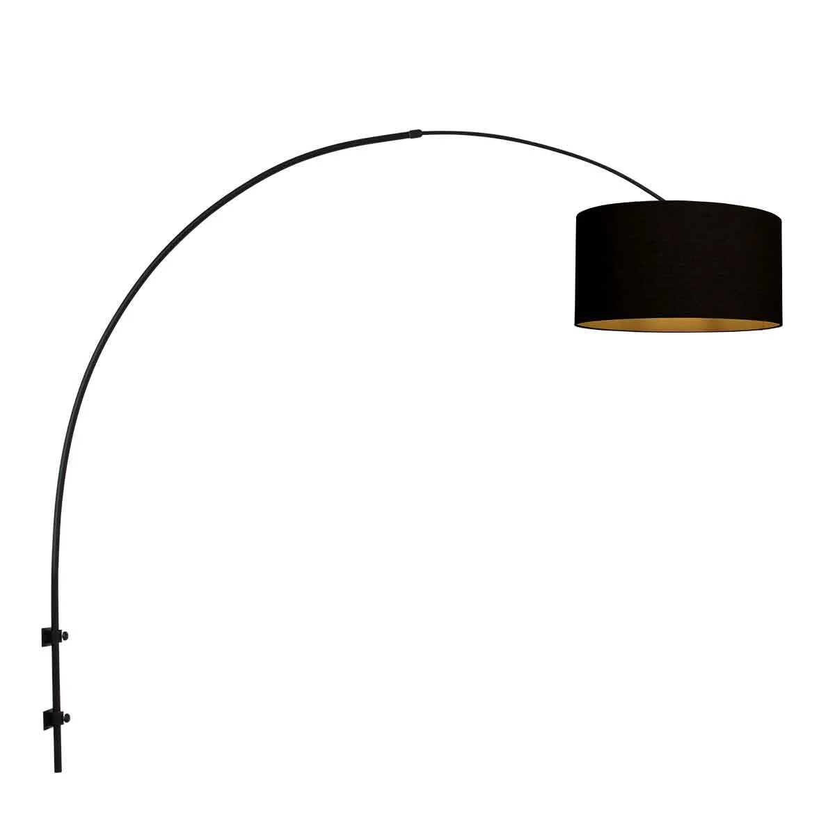 Lámpara de pared de arco negra Steinhauer Sparkled Light