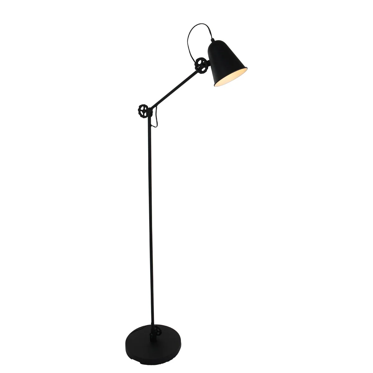 Lámpara de pie negra Anne Lighting Dolphin