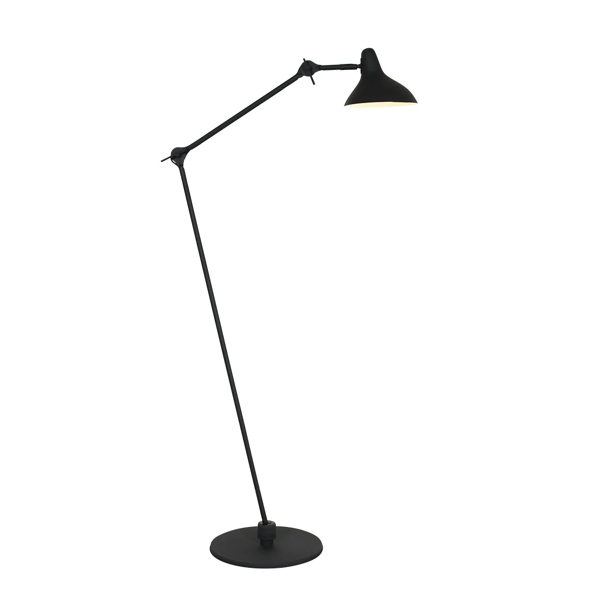 Lámpara de pie retro Anne Lighting Kasket negro