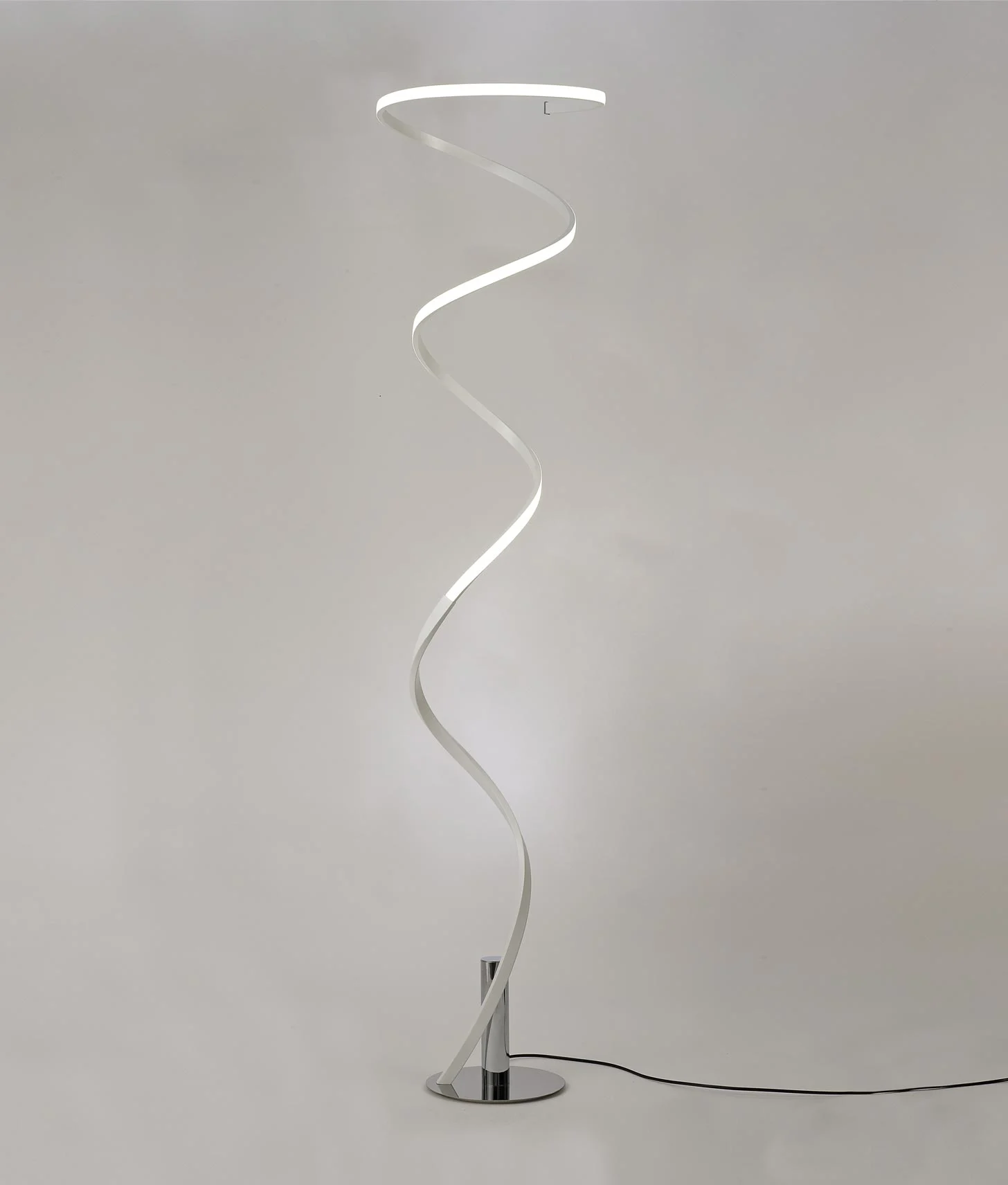 Lámpara minimalista blanca cromo HELIX LED
