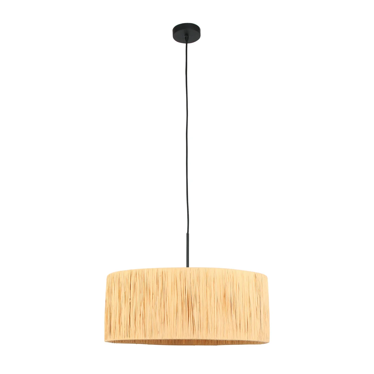 Lámpara de techo colgante con tulipa étnica Steinhauer Sparkled light naturel y negro