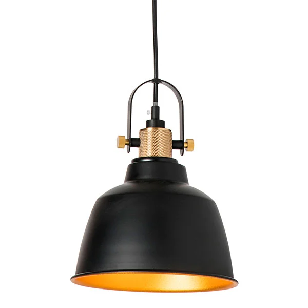 Lámpara de Techo Colgante Negra GoldBlack 1XE27