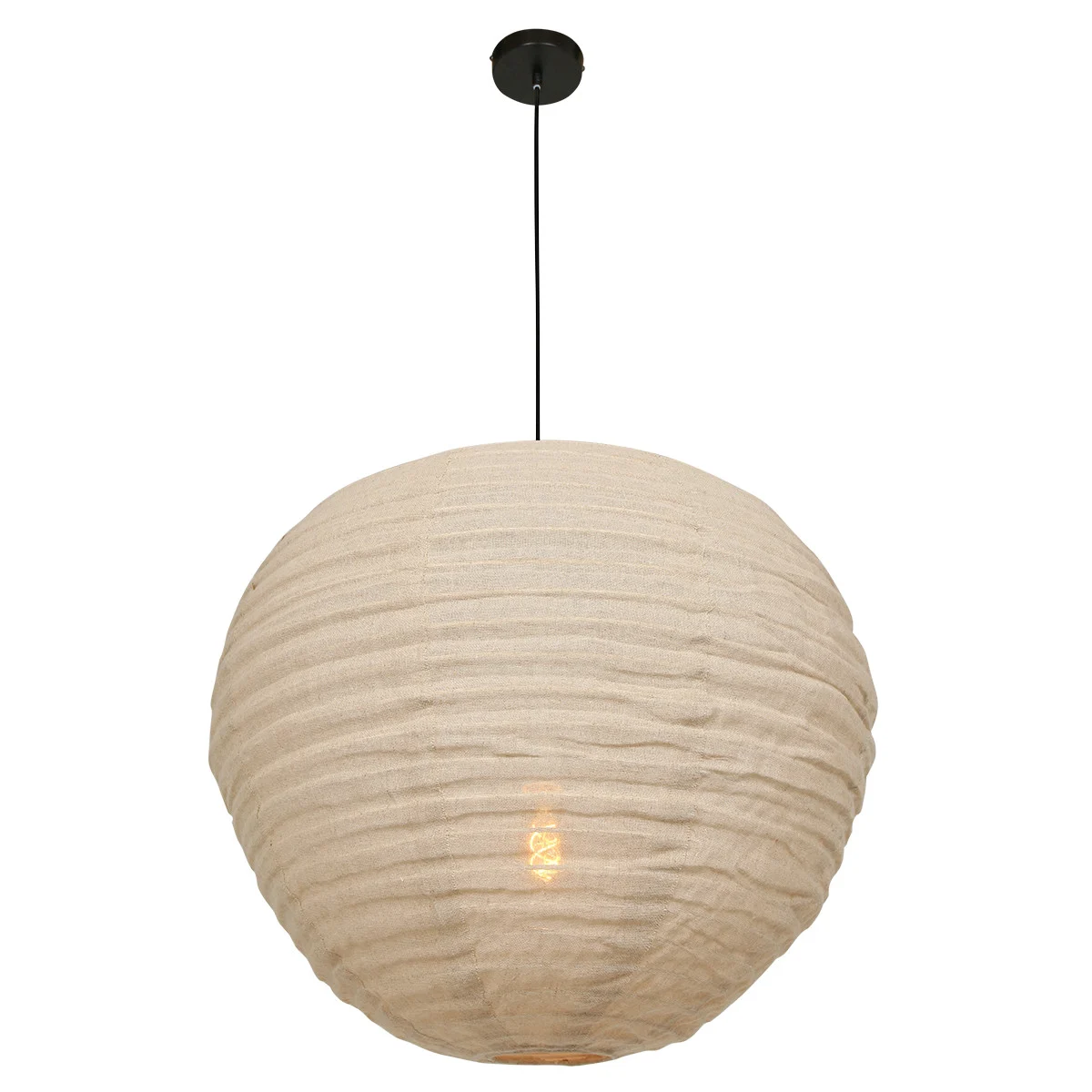 Lámpara de techo de tela beige Anne Lighting Bangalore