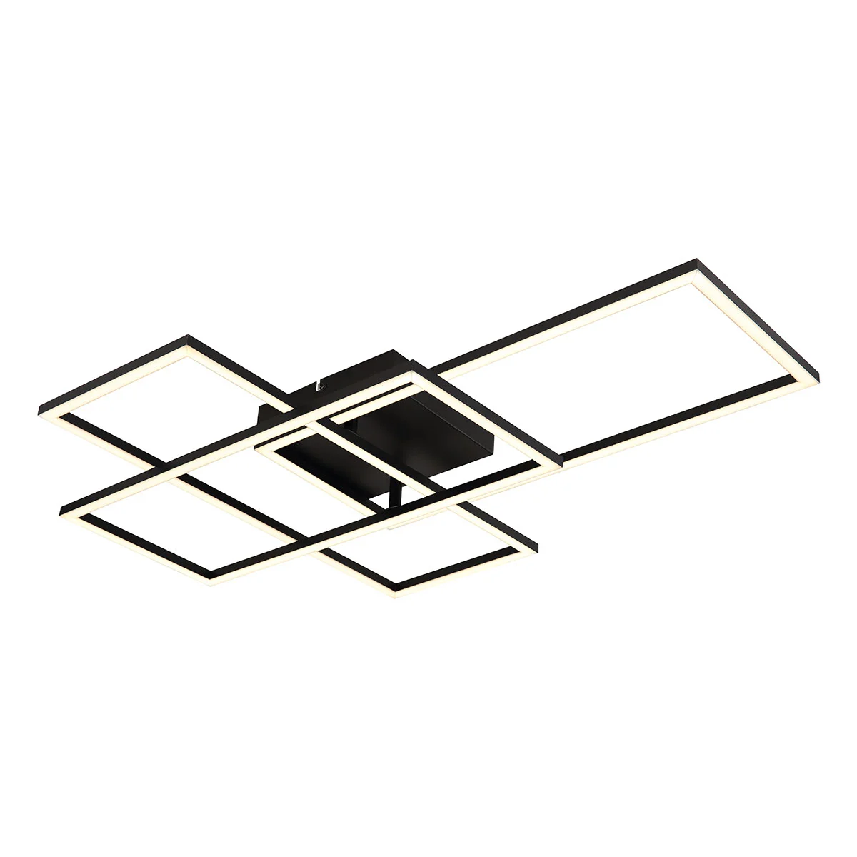 Lámpara de techo moderna rectangular de metal negro Globo Gabriel