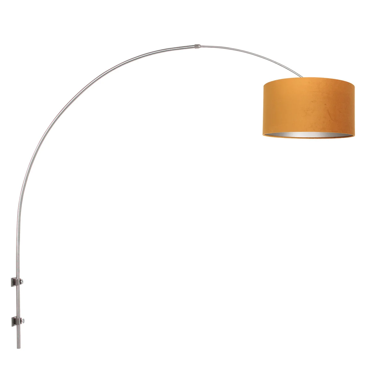 Lámpara pared de arco orientable Steinhauer Sparkled light dorado y acero
