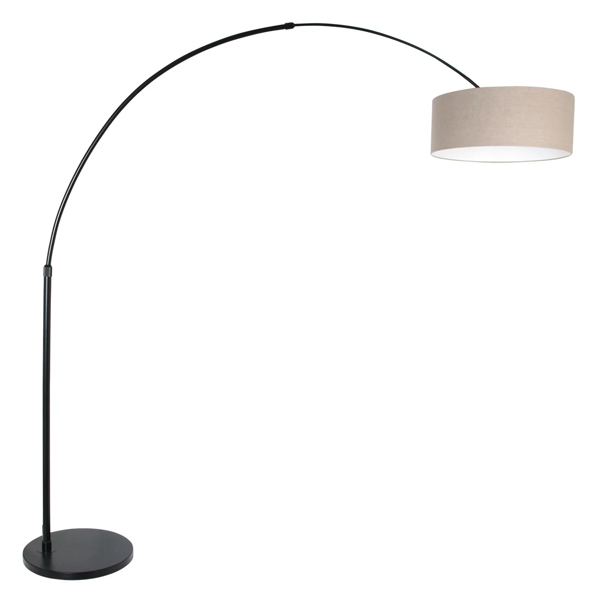 Lámpara pie moderna blanca Steinhauer Sparkled light acero y transparente