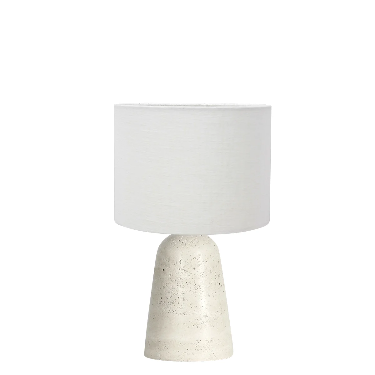 Lámpara de mesa pantalla lino pie travertino Anne Light Travino