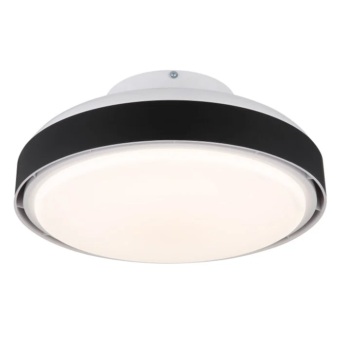 Lámparas Globo Lighting Carney lámpara ventilador de techo LED Blanca, 1 luz, Mando a distancia